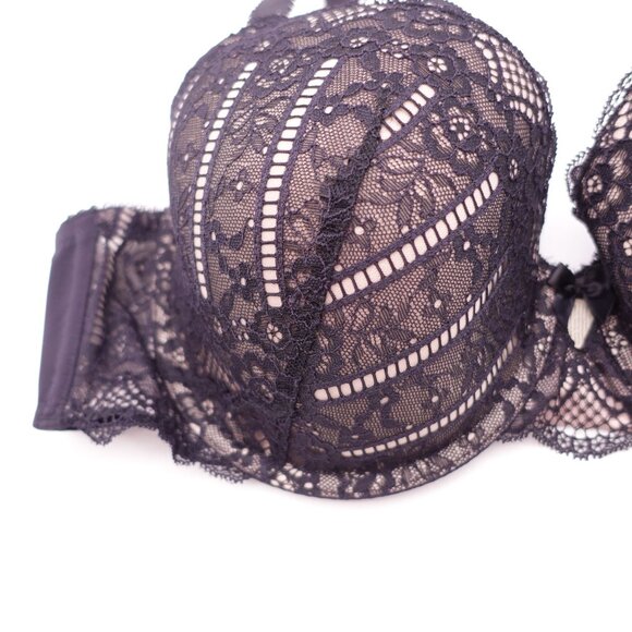 NEW Dorina Celine Demi Bra Non Padded Lace Underwire Bra Size 44B Black - Picture 3 of 5
